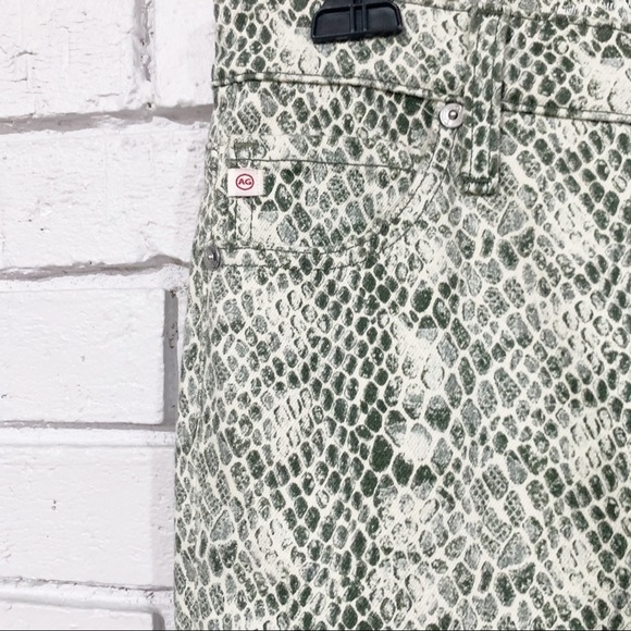 AG Jeans Mari snake-print high-rise straight-leg jeans - Picture 3 of 10